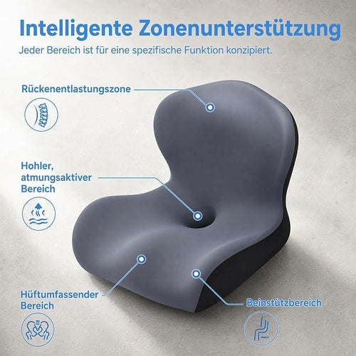 Ergonomic Memory Foam Seat Cushion with Lumbar Support