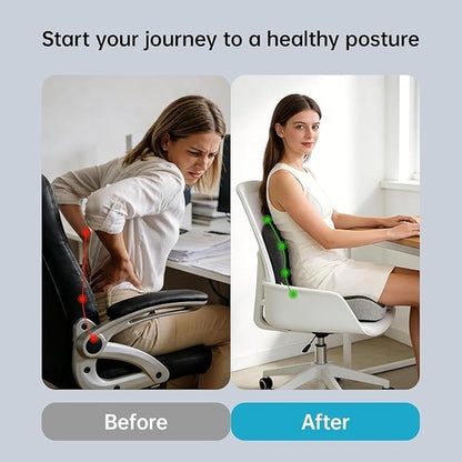 Ergonomic Memory Foam Seat Cushion with Lumbar Support