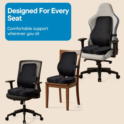 Ergonomic Car Seat & Back Support Cushion