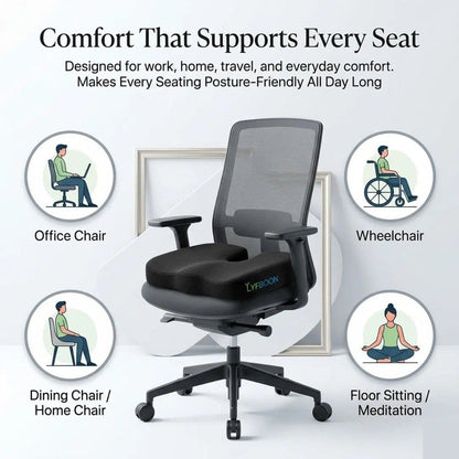 Ergonomic Car Seat & Back Support Cushion